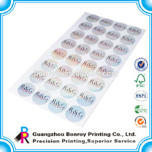 Custom glossy artpaper shiny round sticker printing